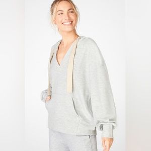 Fabletics Ariana V Neck Hoodie Sweatshirt Medium